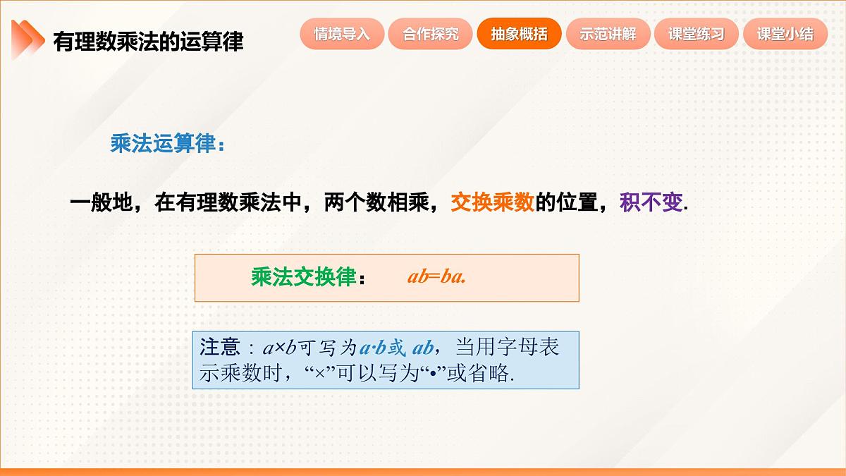 2024新人教版七年级上数学 2.2.1 有理数的乘法 第2课时 有理数乘法的运算律 课件第7页