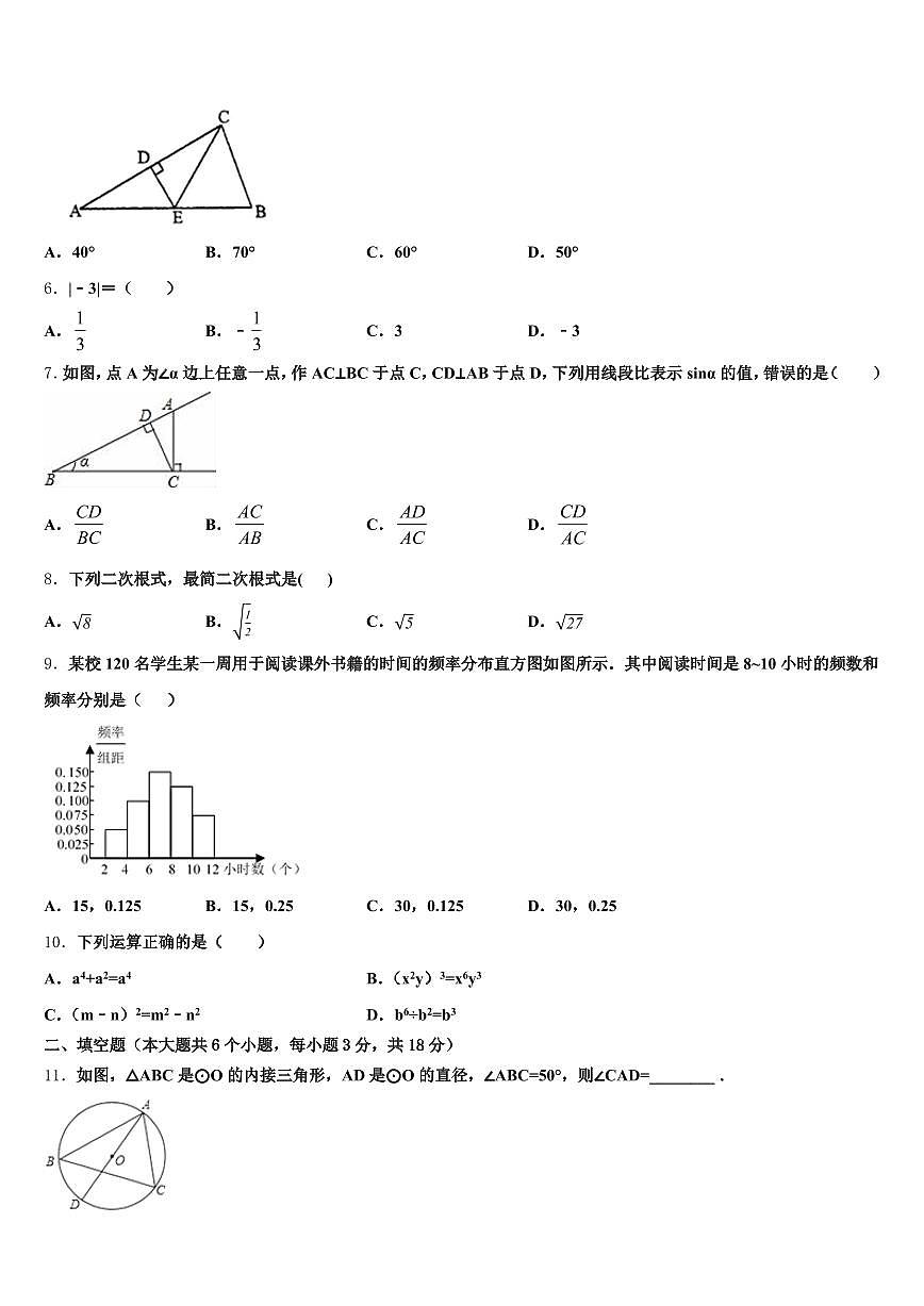 2024-2025学年三亚市中沙群岛的岛礁及其海域中考一模数学试题含解析第2页
