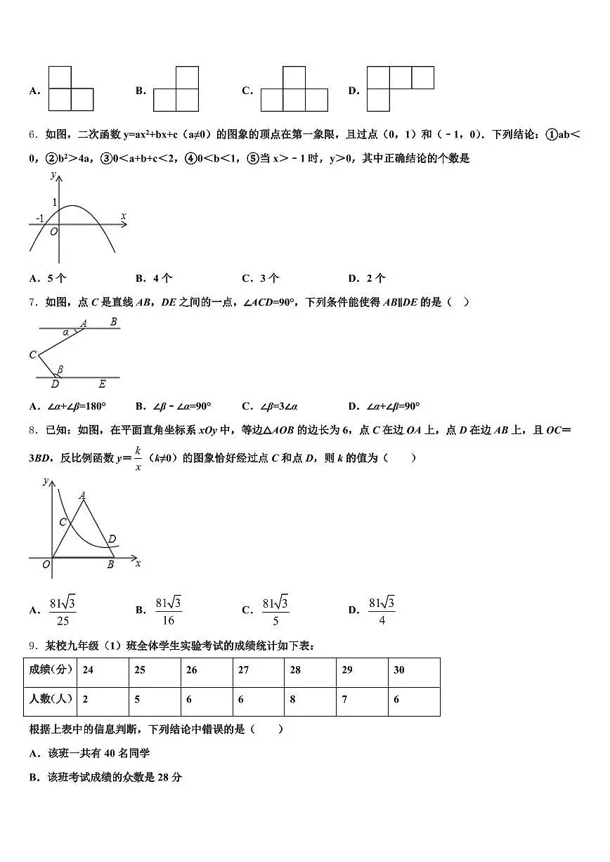 2025届红河哈尼族彝族自治州石屏县中考数学猜题卷含解析第2页