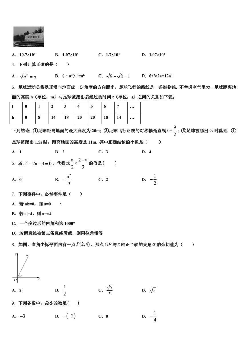 会昌县2025届中考数学考前最后一卷含解析第2页