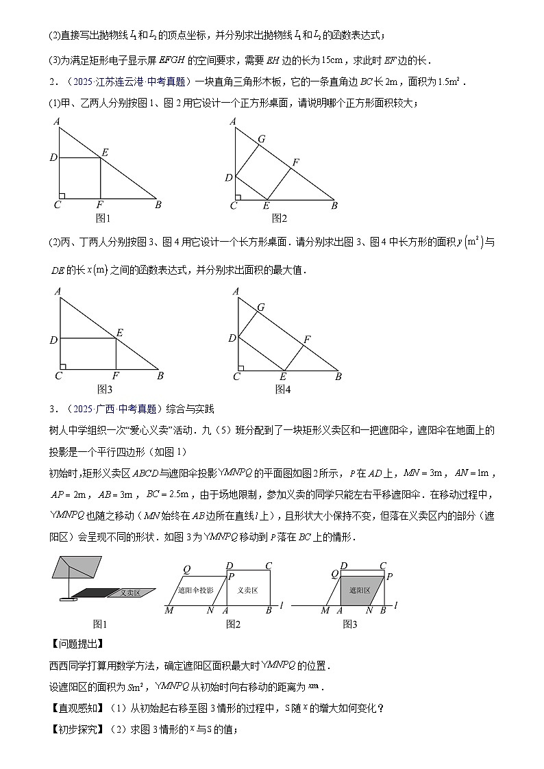 专题12 二次函数的实际应用(原卷版)第2页