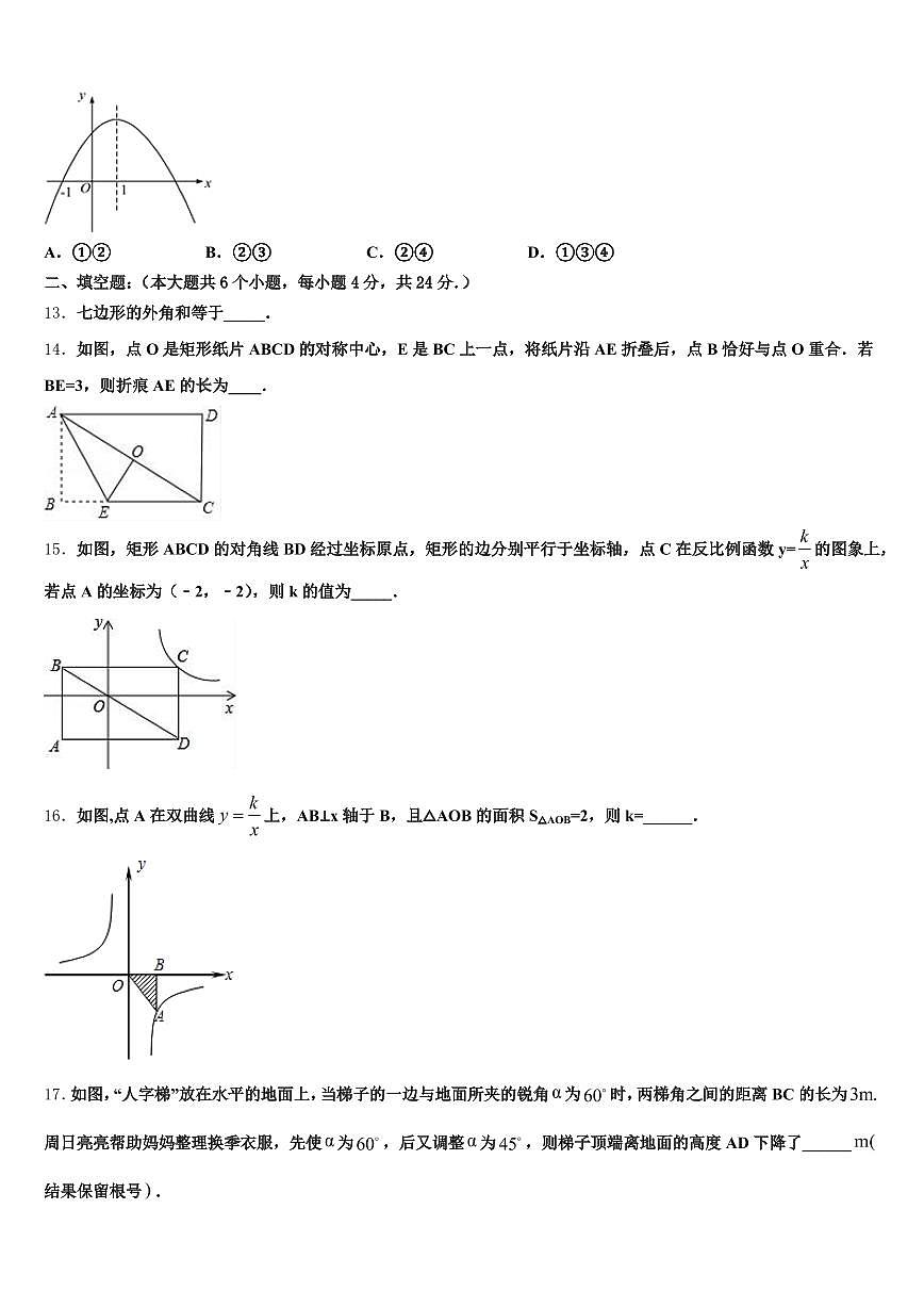 2025年遵义市务川仡佬族苗族自治县中考数学适应性模拟试题含解析第3页