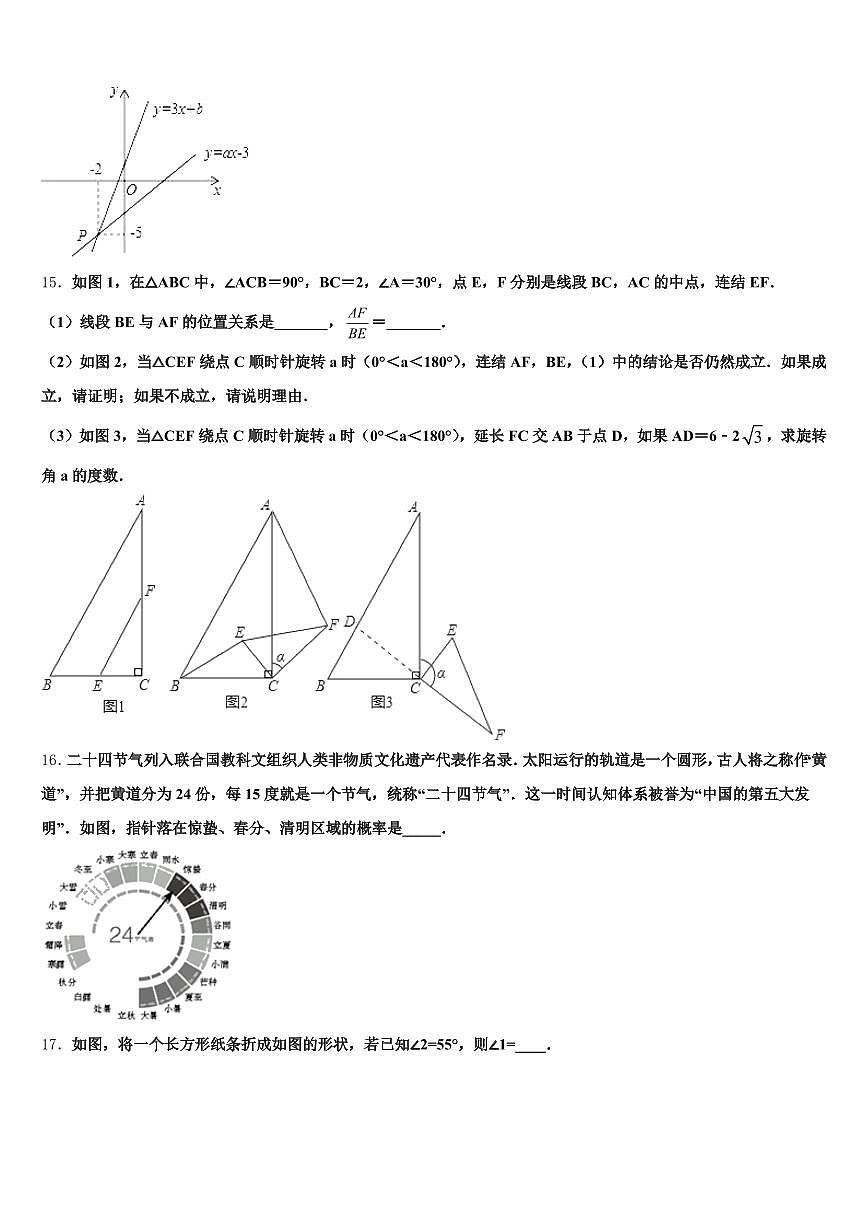 2025届福建省龙岩市永定县中考适应性考试数学试题含解析第3页