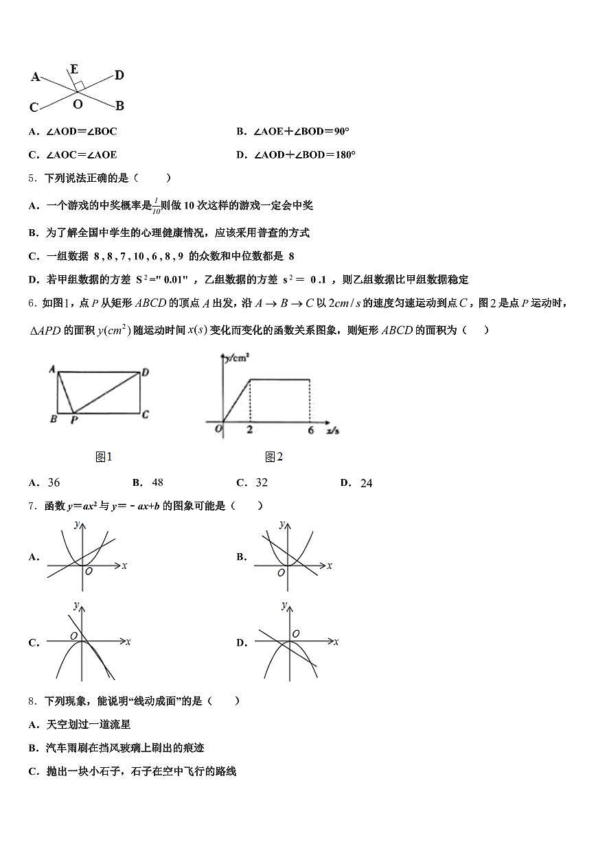 2025年延安市宜川县中考冲刺卷数学试题含解析第2页