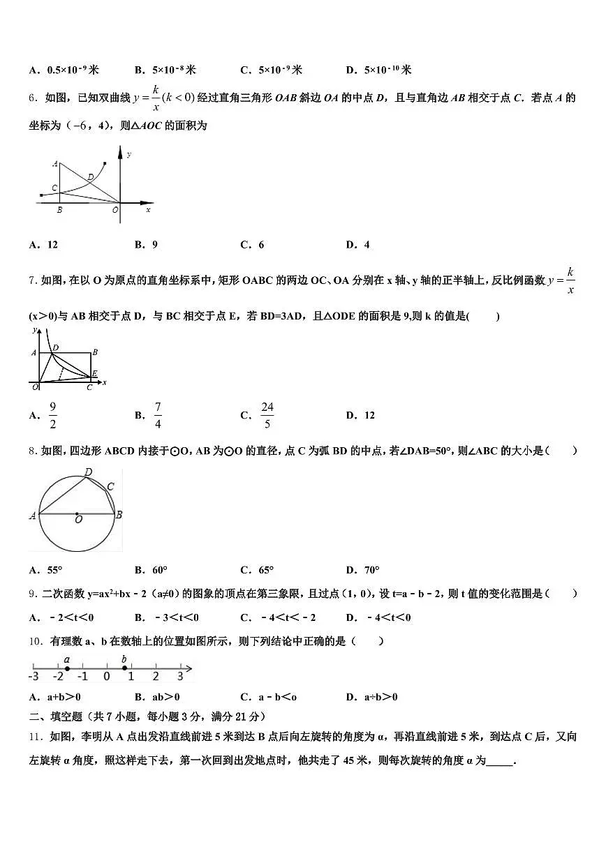 龙州县2024-2025学年中考数学模拟试题含解析第2页