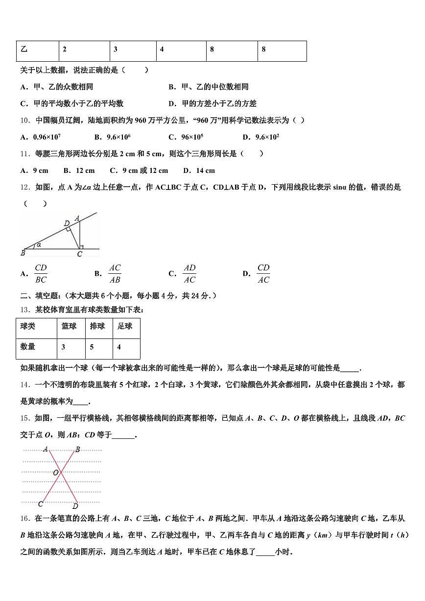 四川省眉山市仁寿县2025届中考数学考试模拟冲刺卷含解析第3页