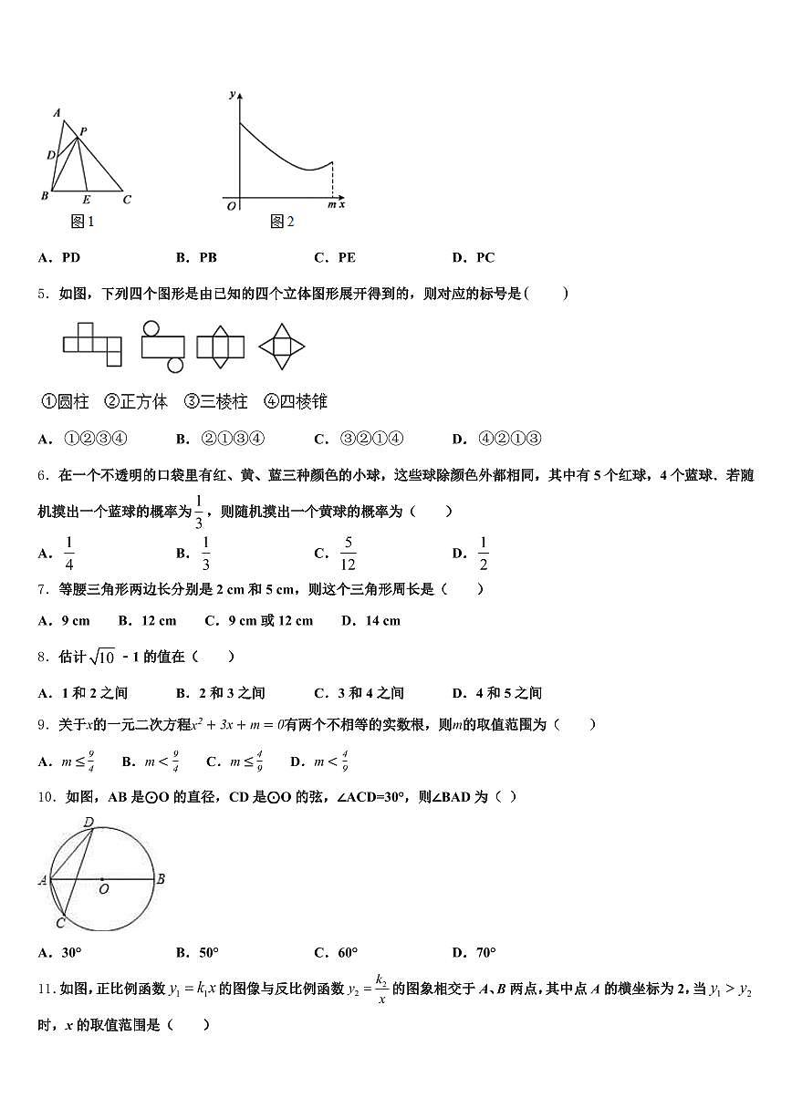 慈利县2024-2025学年中考数学最后冲刺浓缩精华卷含解析第2页