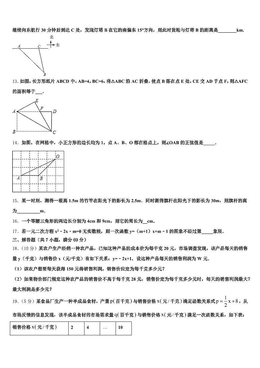 河北省邯郸市磁县2024-2025学年中考数学对点突破模拟试卷含解析第3页