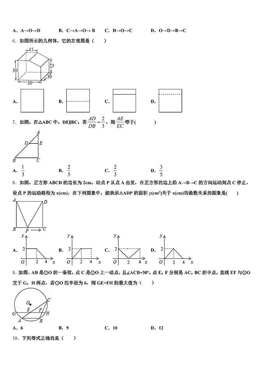 江苏省连云港市海州区2024-2025学年中考试题猜想数学试卷含解析第2页