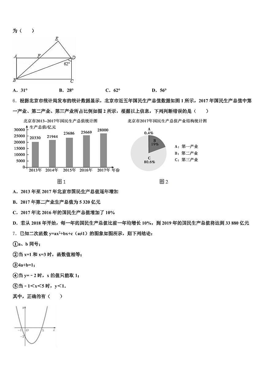 2025年通化县初中数学毕业考试模拟冲刺卷含解析第2页