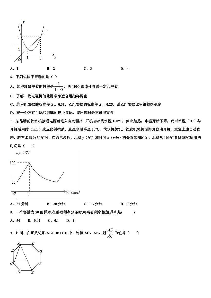 滨州市邹平市2025年初中数学毕业考试模拟冲刺卷含解析第2页