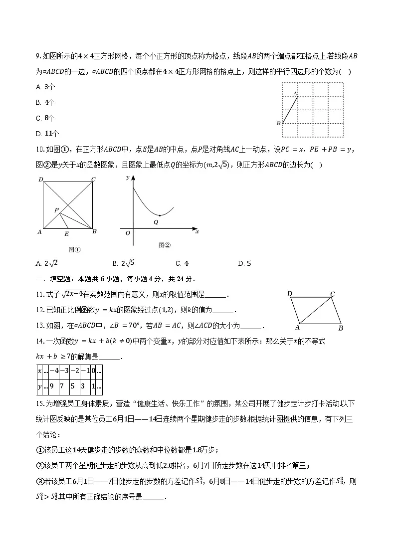2024-2025学年福建省厦门三十中八年级（下）期末数学试卷（含解析）第2页
