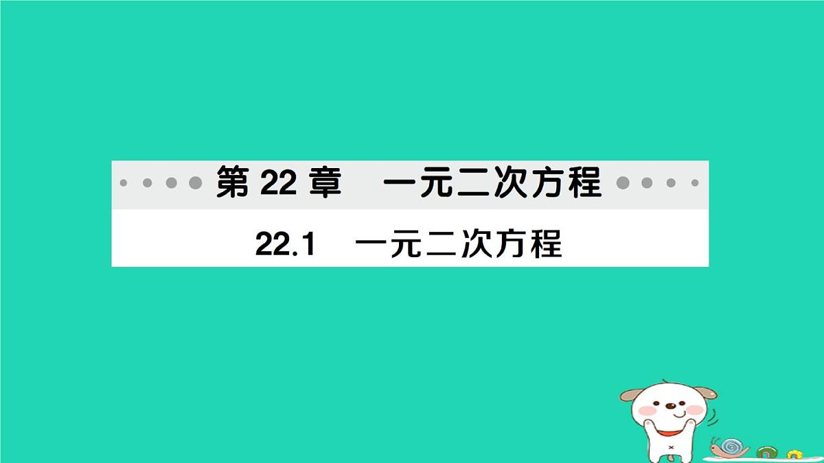 2025九年级数学上册第22章一元二次方程22.1一元二次方程作业课件新版华东师大版第1页