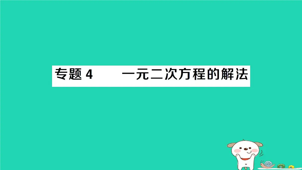 2025九年级数学上册第22章22.2一元二次方程的解法专题4一元二次方程的解法计算强化专练作业课件新版华东师大版第1页