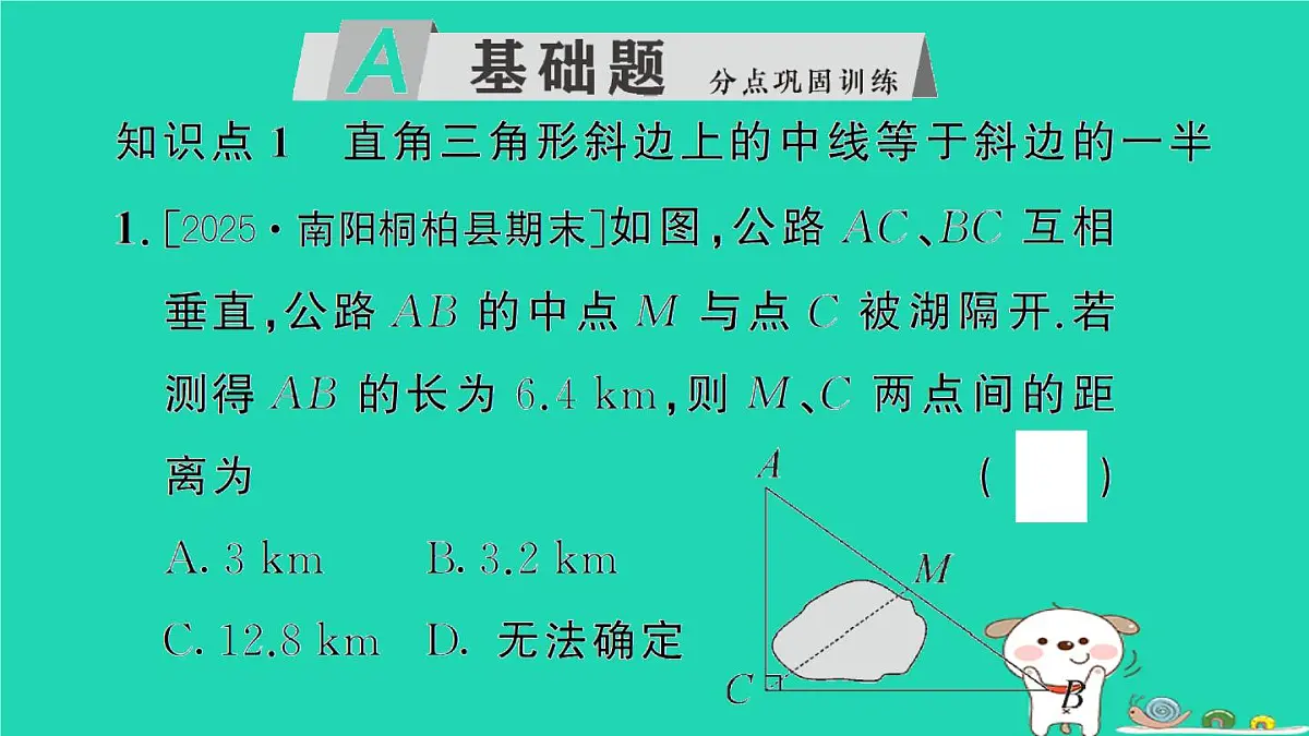 2025九年级数学上册第24章解直角三角形24.2直角三角形的性质作业课件新版华东师大版第2页