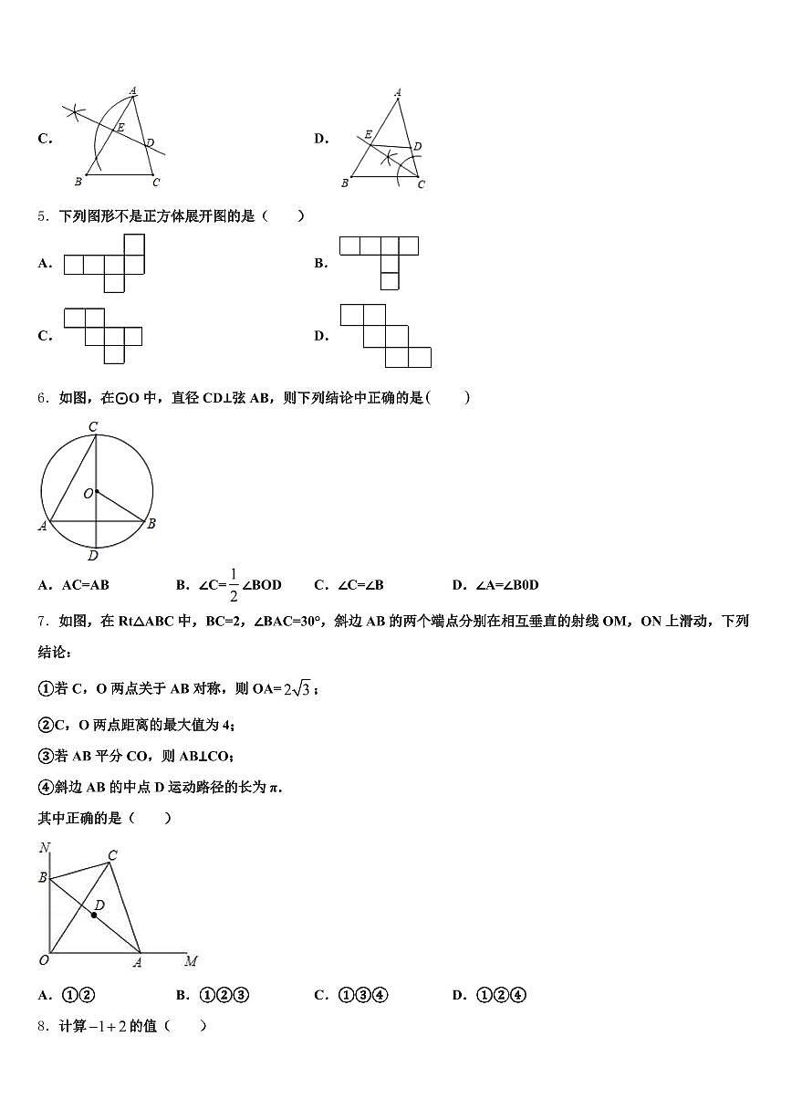 2025年屏边苗族自治县中考数学考试模拟冲刺卷含解析第2页