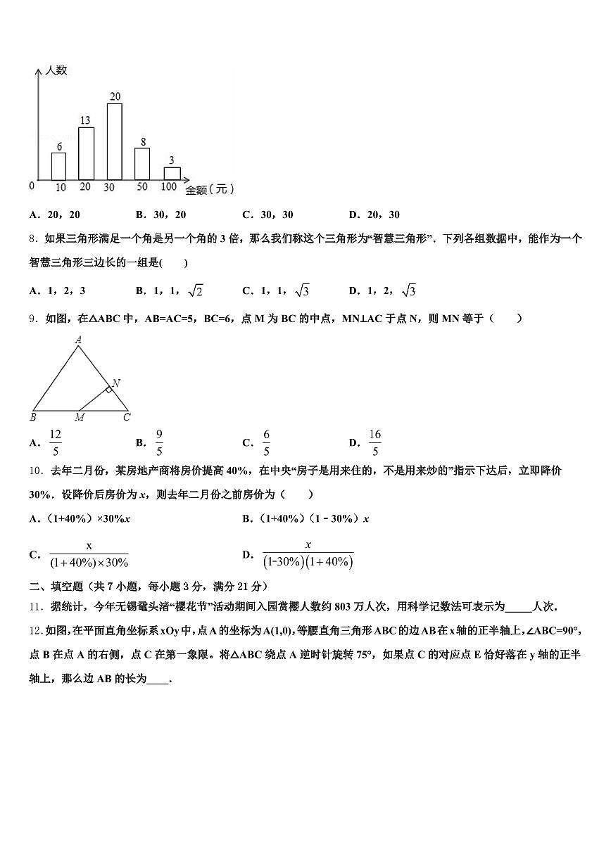 2024-2025学年四川省攀枝花市东区中考数学猜题卷含解析第2页