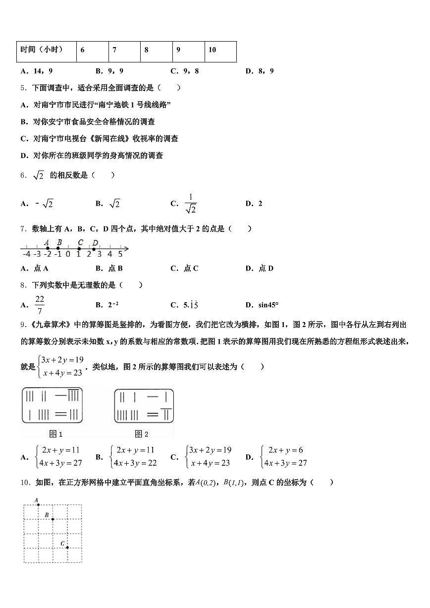 2025届马鞍山市和县中考数学仿真试卷含解析第2页