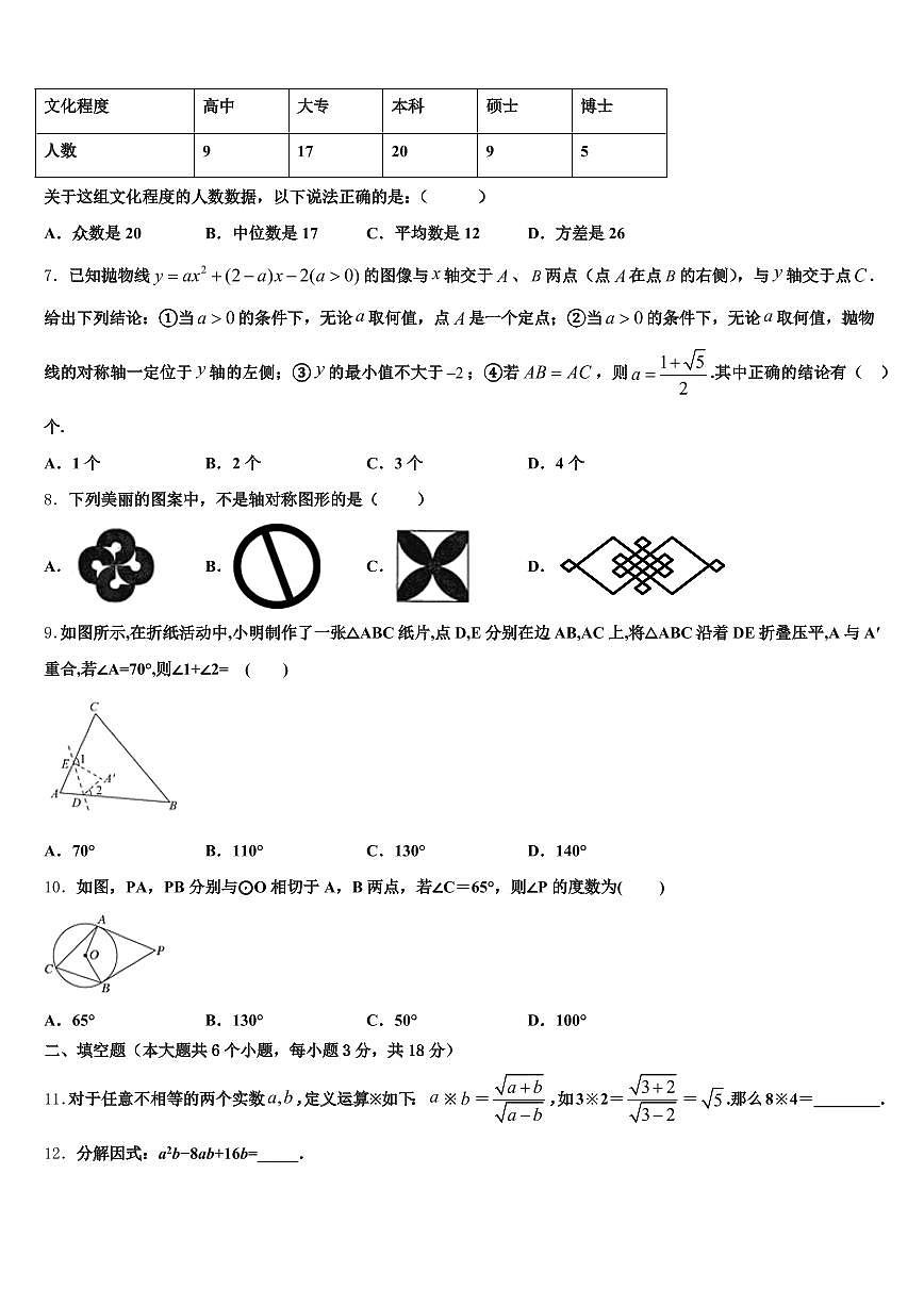 2025届湖北省襄阳市樊城区中考猜题数学试卷含解析第2页