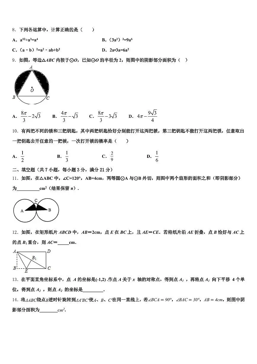 2025年湛江市吴川市中考数学考前最后一卷含解析第3页