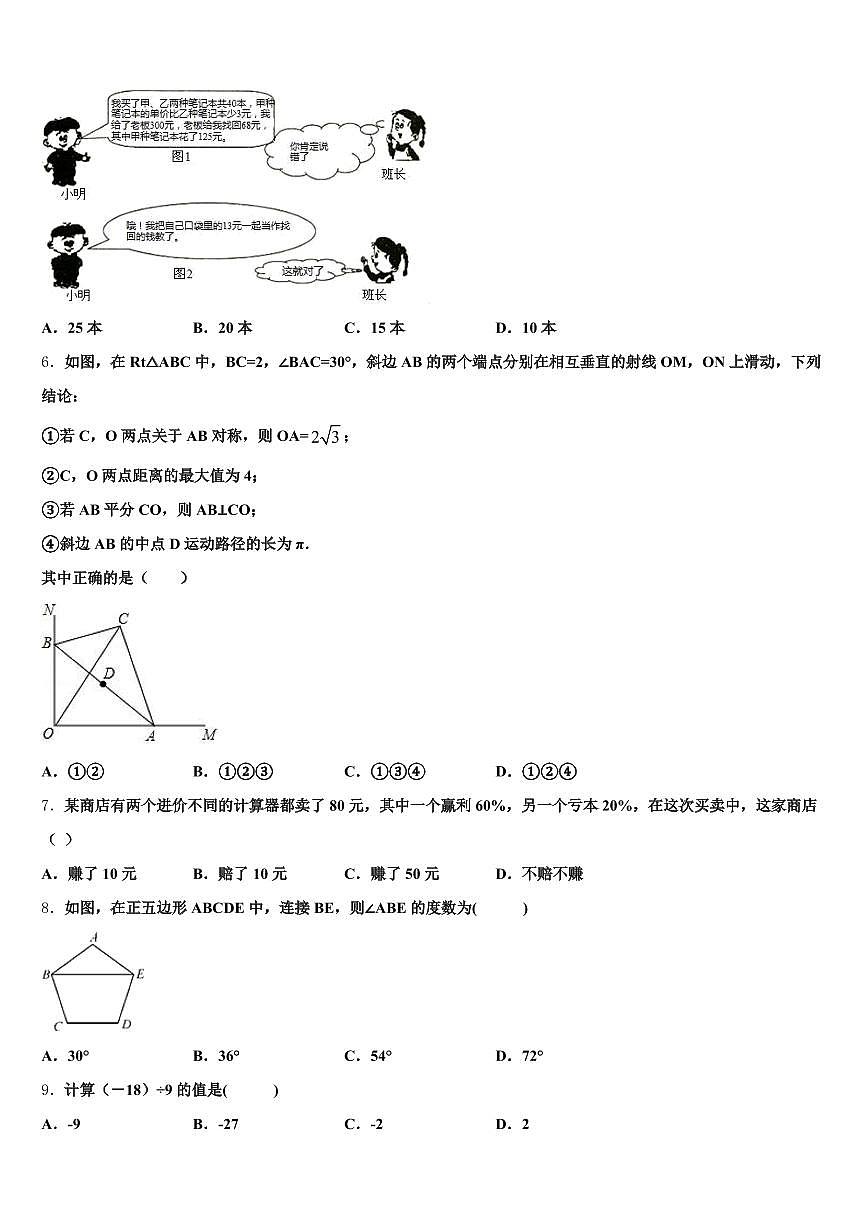 2024-2025学年辽宁省锦州市黑山县中考数学最后冲刺浓缩精华卷含解析第2页