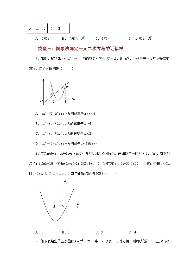 2026中考人教九年级数学上册基础讲练-专题22.30 二次函数与一元二次方程（巩固篇）（附名师详解）第2页