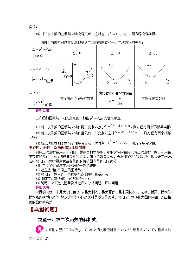 2026中考人教九年级数学上册基础讲练-专题22.35 《二次函数》全章复习与巩固（知识讲解）（附名师详解）第3页