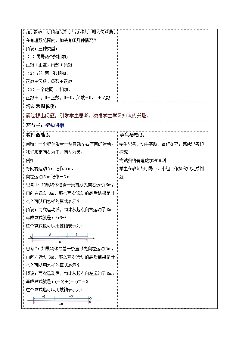  （2025-2026学年）人教版数学七年级上册2.1.1 有理数的加法（第一课时）-教案（练习附答案）第1页