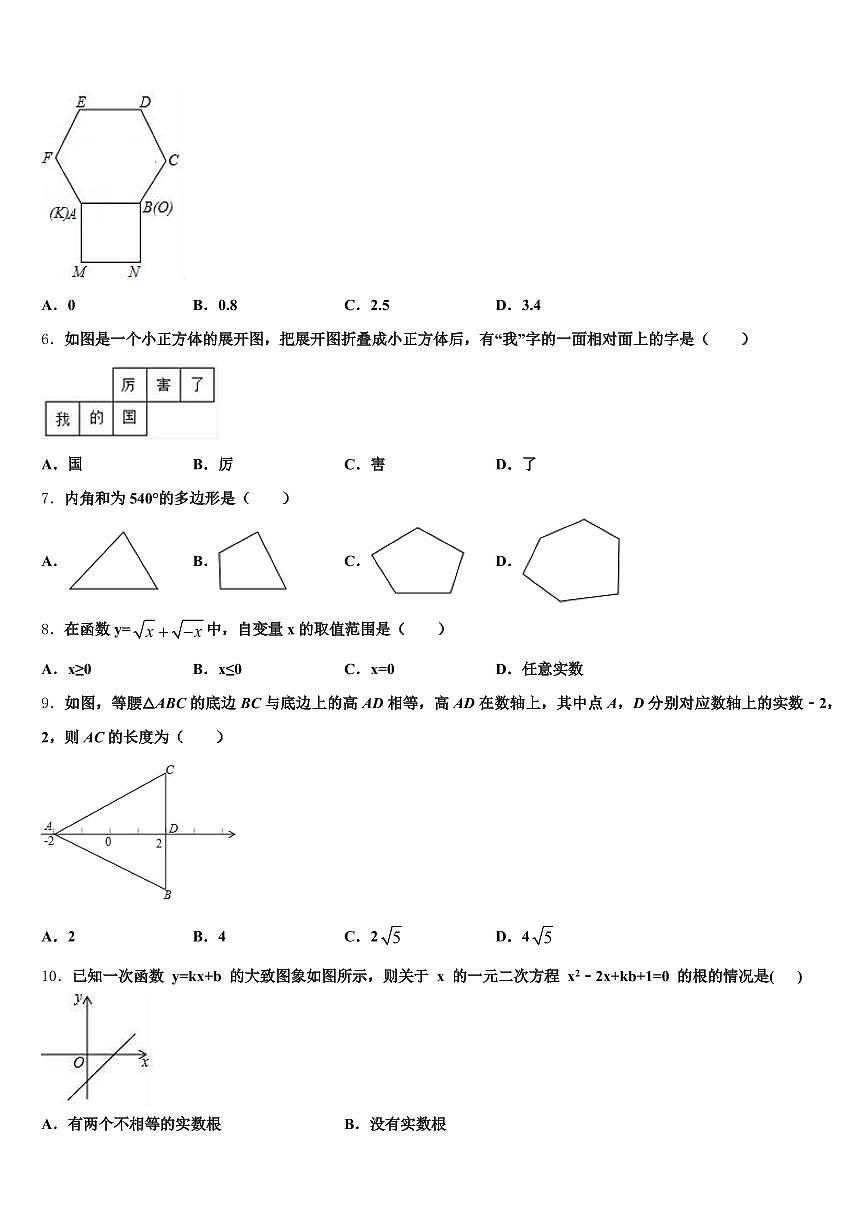 2024-2025学年惠州市惠东县中考数学适应性模拟试题含解析第2页