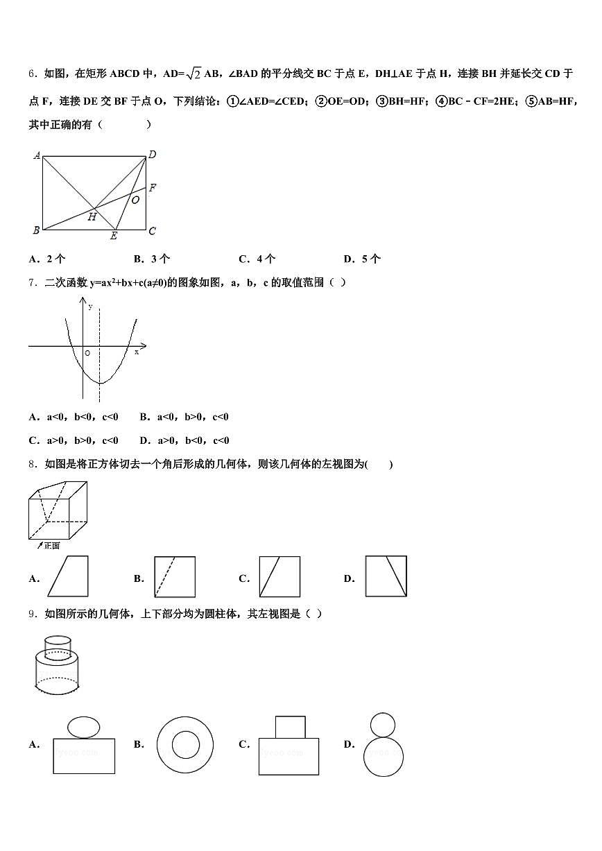 九江市湖口县2025届中考数学最后冲刺模拟试卷含解析第2页