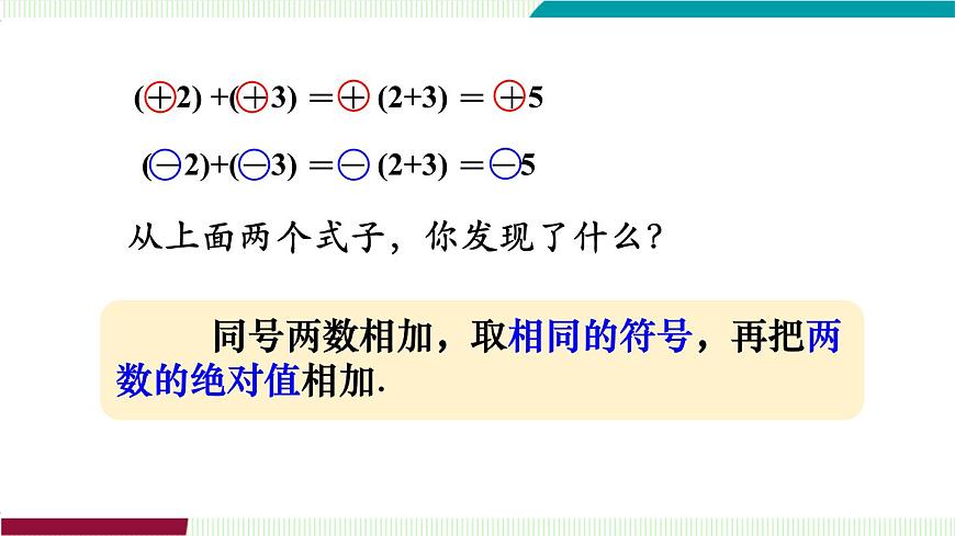 第1课时　有理数的加法法则第8页