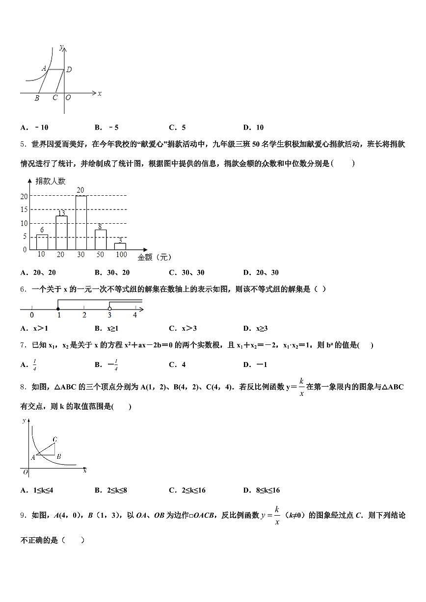 2024-2025学年四川省雅安市雨城区中考数学考试模拟冲刺卷含解析第2页