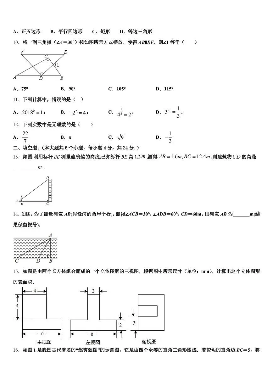 2025年毕节市纳雍县中考二模数学试题含解析第3页