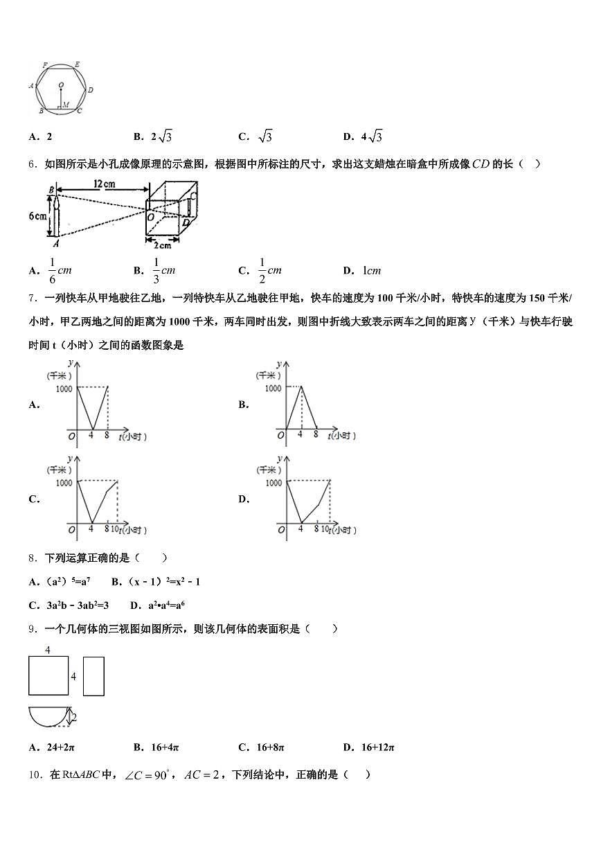 2025届湖南省邵阳市北塔区中考试题猜想数学试卷含解析第2页