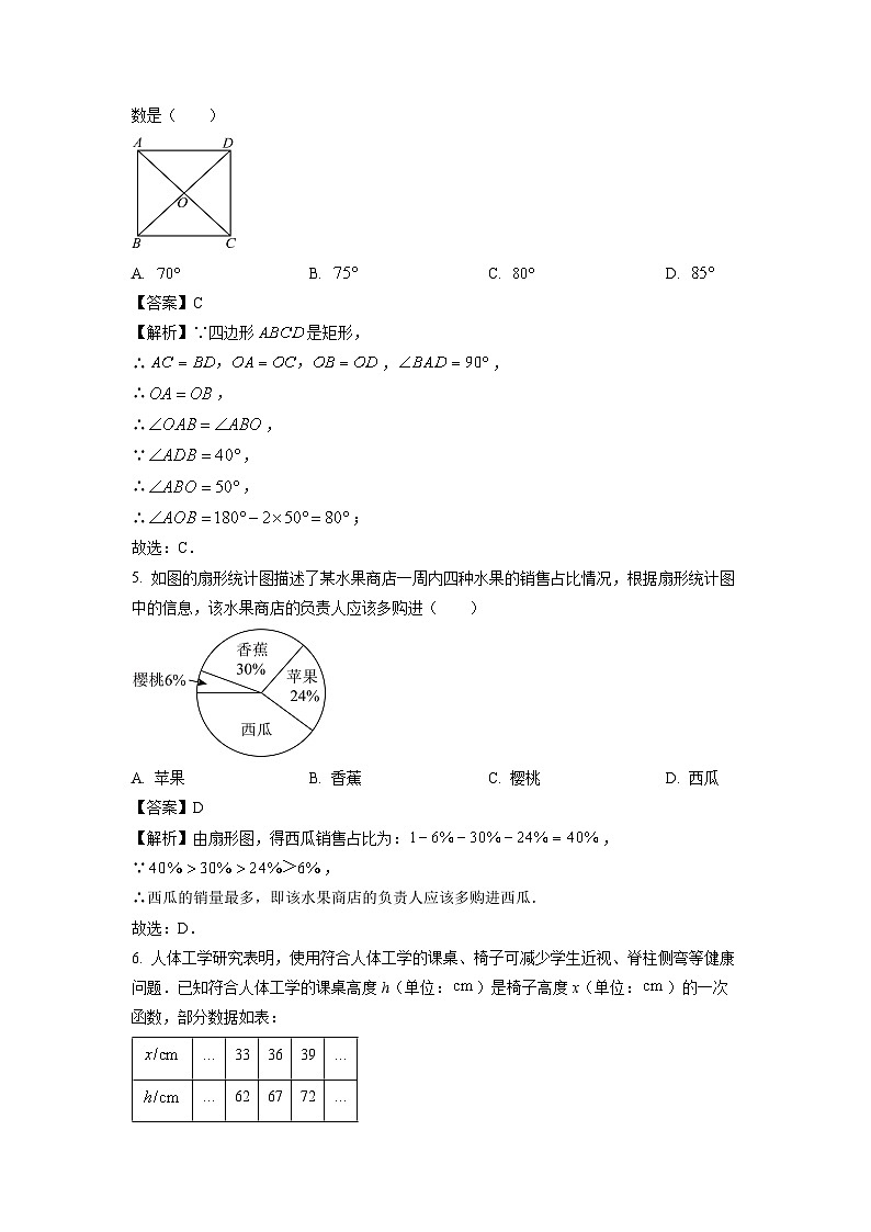 山西省临汾市曲沃县2024-2025学年八年级下学期期末考试试卷数学试卷（解析版）第2页