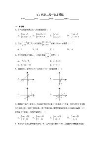 数学八年级上册（2024）1 认识二元一次方程组当堂达标检测题