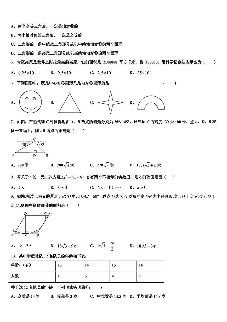 2025年连云港市中考数学适应性模拟试题含解析第2页
