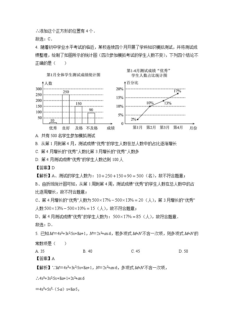 内蒙古包头市青山区2024-2025学年七年级上学期期末数学试题（解析版）第2页