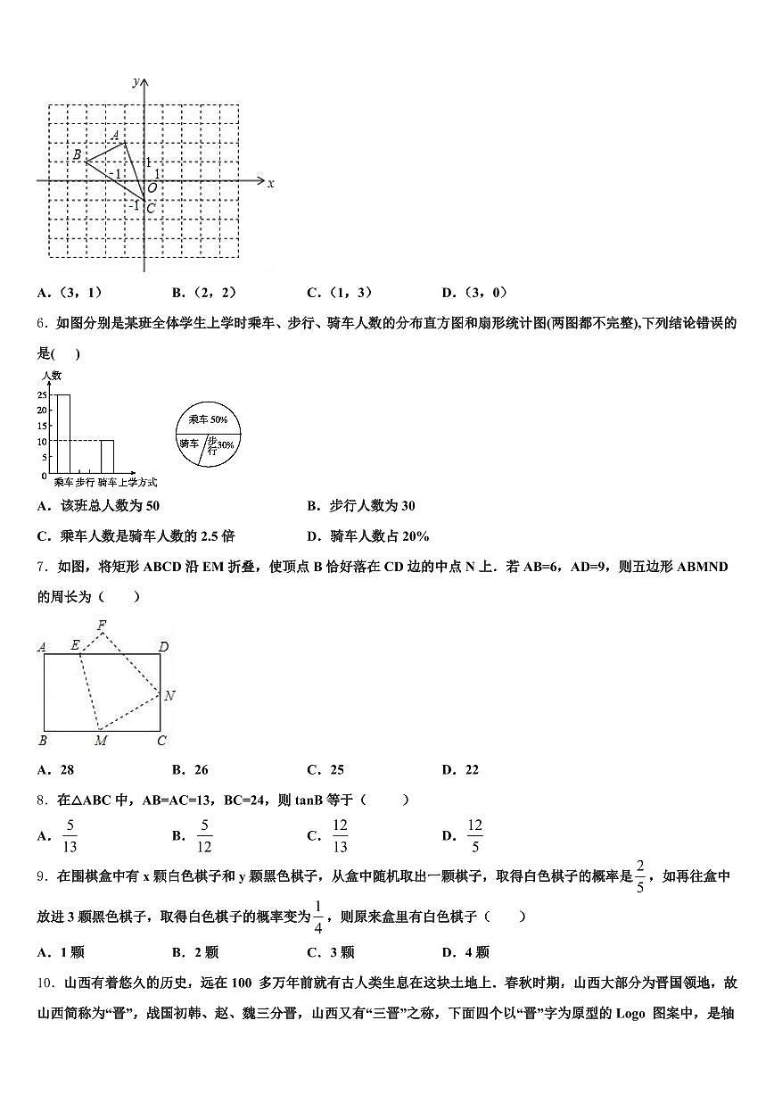 2025年安徽省马鞍山市金家庄区中考数学全真模拟试题含解析第2页