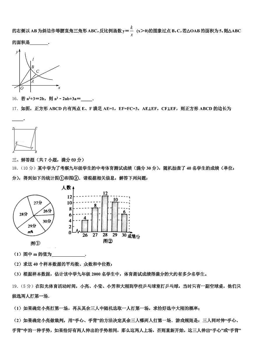 托克托县2025年中考数学仿真试卷含解析第3页