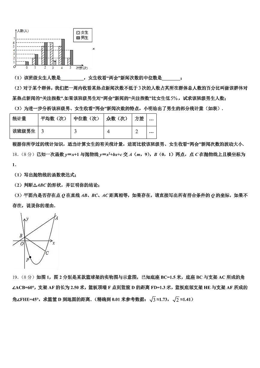 江西省赣州市定南县2024-2025学年中考试题猜想数学试卷含解析第3页