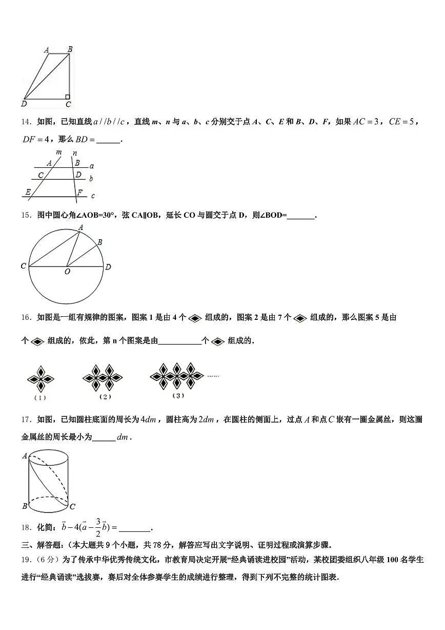 2025年岳阳市中考适应性考试数学试题含解析第3页