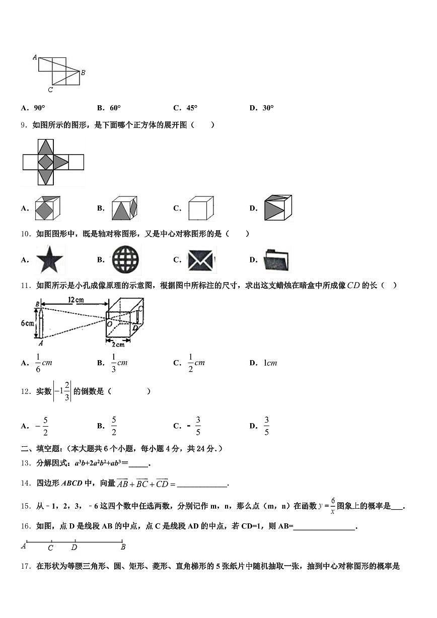 梅州市梅县区2025届中考数学适应性模拟试题含解析第3页