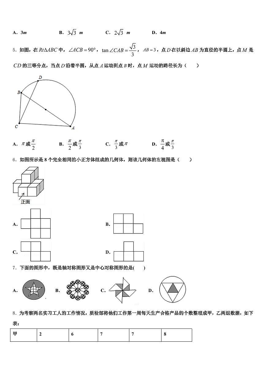 韶关市乐昌市2025届中考数学适应性模拟试题含解析第2页