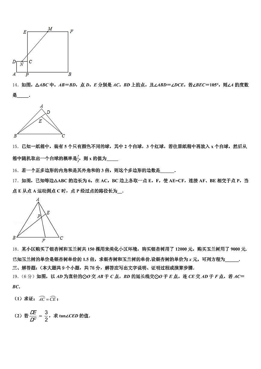 2024-2025学年宁夏回族中卫市 海原县中考数学对点突破模拟试卷含解析第3页