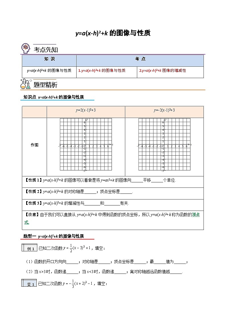 2023年九年级数学上册《图像与性质三》知识考点练习（含答案）第1页