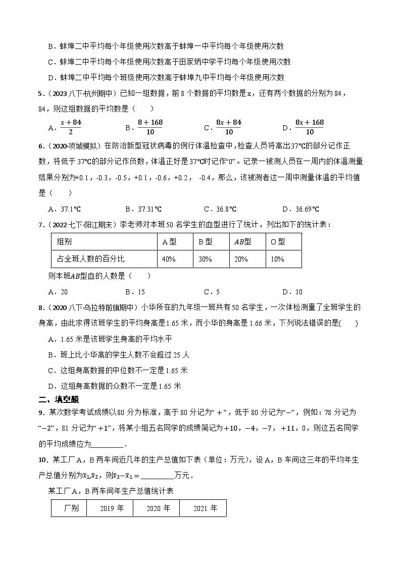【提升版】新北师大版数学七年级上册6.1丰富的数据世界 同步练习(学生版)第2页