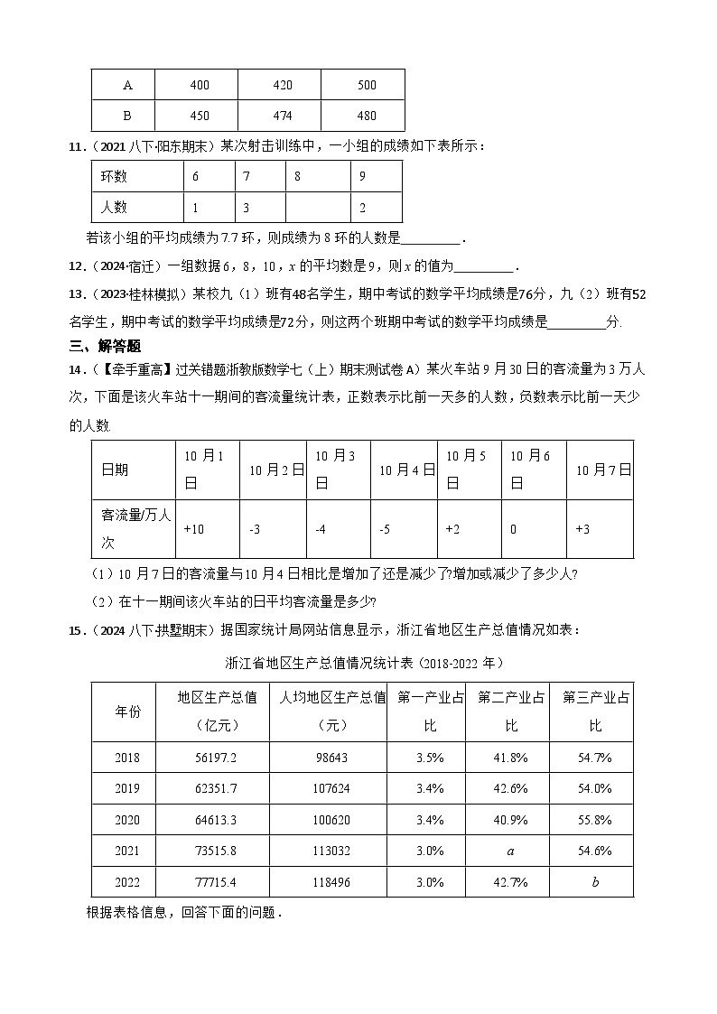 【提升版】新北师大版数学七年级上册6.1丰富的数据世界 同步练习(学生版)第3页