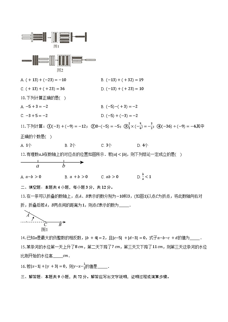 2.1有理数的加法与减法 人教版（2024）初中数学七年级上册同步练习（含详细答案解析）第2页