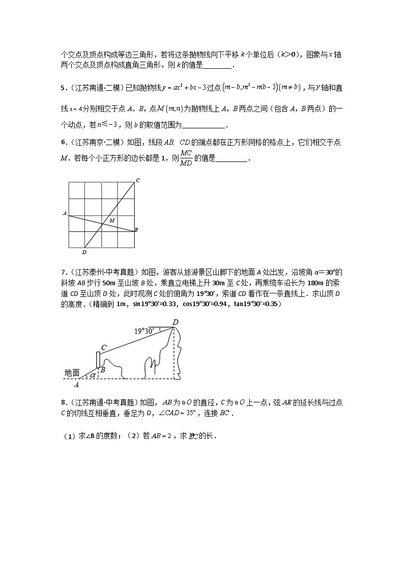 2026年中考备考数学中难题综合复习训练二（共三辑）（学生版+名师详解版）第2页